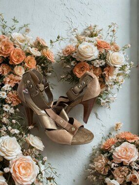 Tan and Cooper Leather Sandal